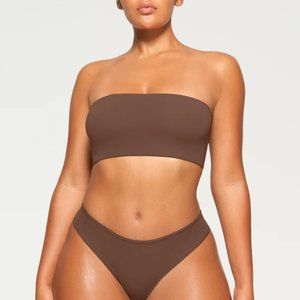 SKIMS Fits Everybody Bandeau Bra Brown Oxide Size Small